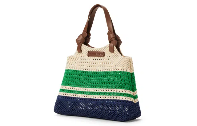 CHARLESKEITH PU ckTote WhiteMultiSand