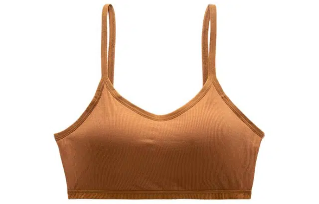 二三二三 纯色简约舒适无钢圈聚拢文胸 女款 焦糖