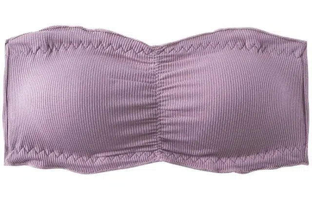 二三二三 无肩带防走光聚拢防滑薄款文胸 女款 紫色