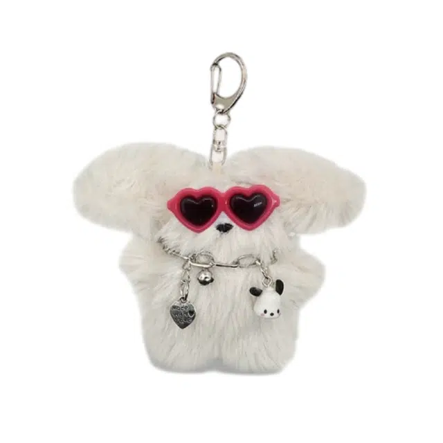 雄俊 炫酷墨镜小奶狗挂饰 玩偶 毛绒挂件