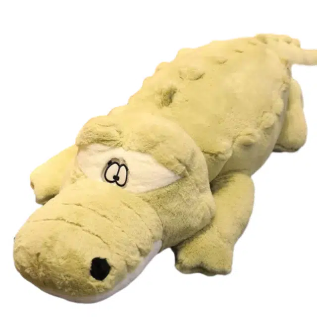 雄俊 超大号鳄鱼抱枕 超柔软 可爱趴款长条靠枕 安抚布娃娃 玩偶 毛绒公仔