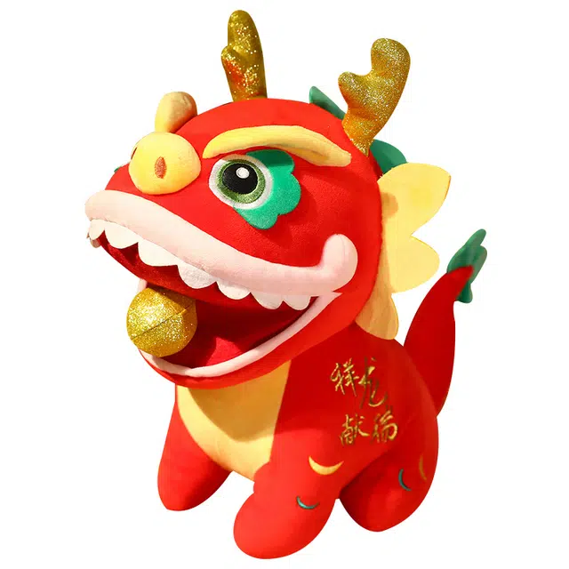 狐狸仙 龙年吉祥物 祥龙纳瑞 玩偶 毛绒公仔 玄关装饰摆件