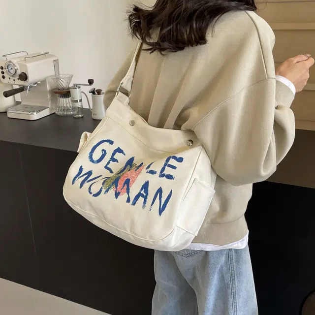 捷朗仕 帆布大容量 涤纶 帆布包斜挎包 大号 男女同款情侣款