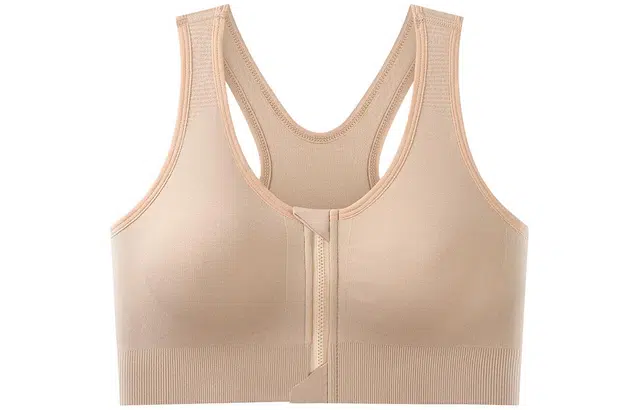 二三二三 纯色大胸显小无痕防震拉链式文胸 女款