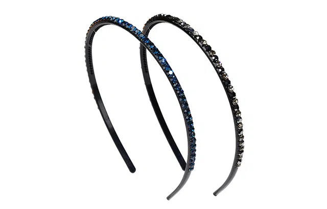 左欧 两件装 高端带齿防滑气质水钻 压碎发 发箍 女款