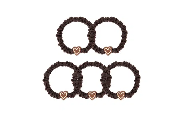 左欧 森系卡通爱心 高级感 橡皮筋扎头发高马尾 发圈 头绳 女款