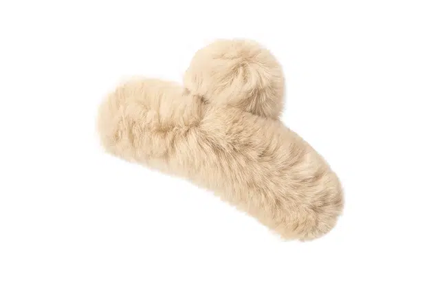 白卷 可爱毛绒   大号真獭兔毛后脑勺抓夹    超大毛毛  可爱毛绒 发夹 女款