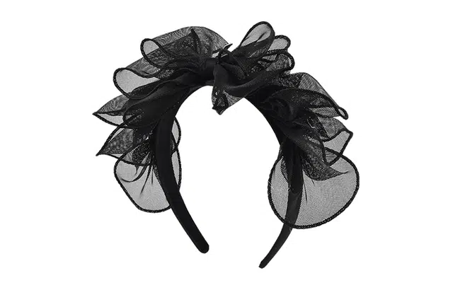 左欧 高级感法式黑色网纱蝴蝶结 发箍 女款