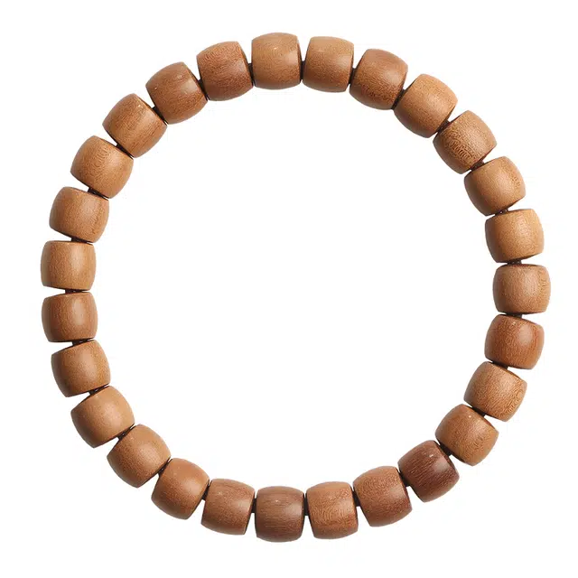 月印百川 新中式国潮古风设计文玩 盘玩复古简约转运珠手把件 小众百搭手饰 檀香木 木作手串 男女同款情侣款 檀木 礼盒装