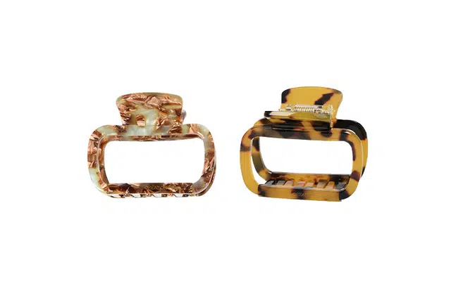 左欧 慵懒法式抓夹小号女后脑勺发量少方形醋酸板材鲨鱼夹 发夹 女款