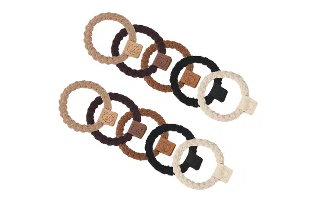 左欧 森系小熊头绳扎丸子头的发绳头绳新款高端橡皮筋四季可用高弹力不伤发头饰发绳发饰 发圈 女款