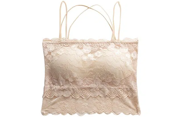 帕兰朵 纯色植物花卉蕾丝边文胸 女款