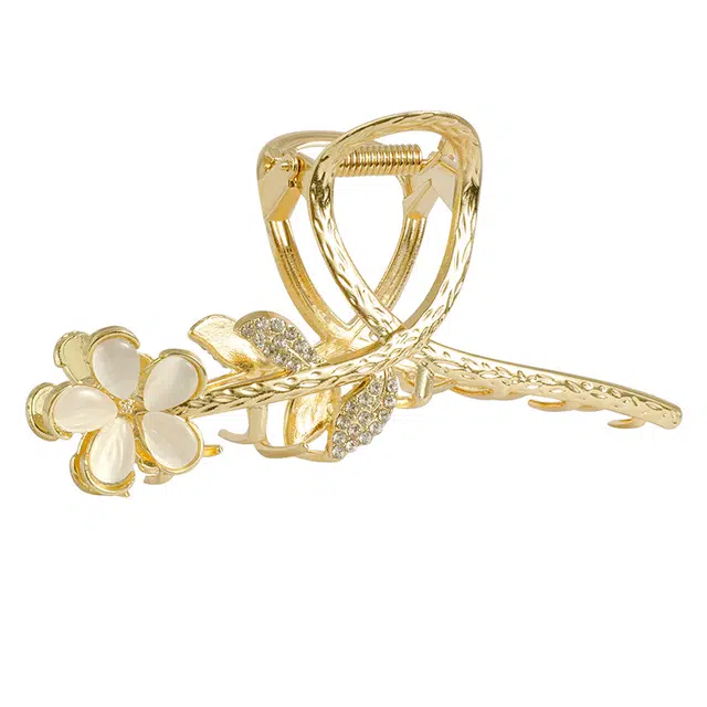 秦福炫 超仙花朵 设计感金属后脑勺精致温柔高级感鲨鱼夹 发夹 女款