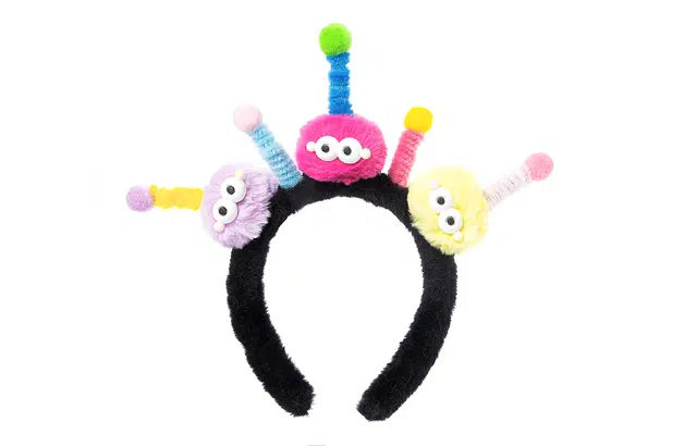 白卷 搞怪摇摆弹簧发箍可爱大眼毛绒毛球发夹 女款