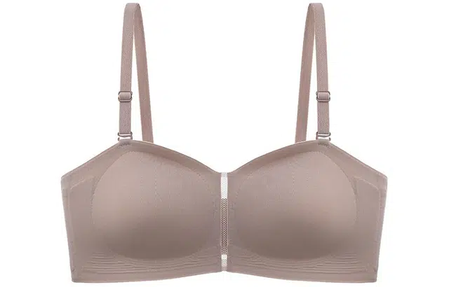 二三二三 纯色镂空透气无钢圈防滑小胸聚拢显大文胸 女款