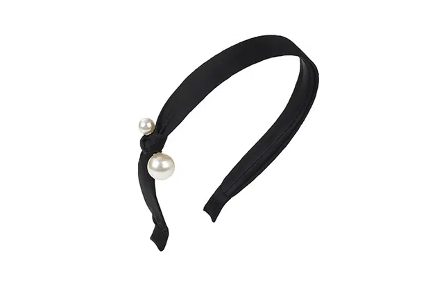 左欧 法式复古黑色压发外出气质不勒头 头箍 女款