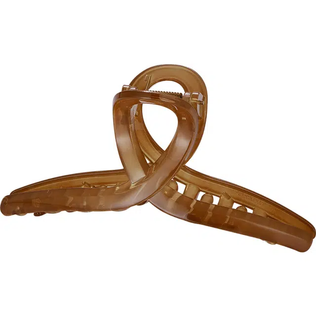 秦福炫 油画半透明 高级感简约轻奢 亚克力 发夹 女款 咖色