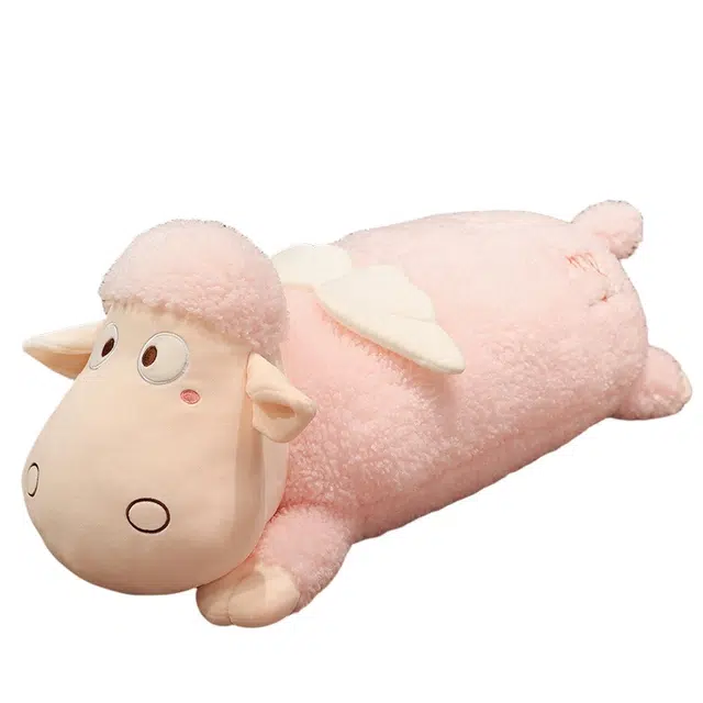 狐狸仙 睡觉抱小羊 大号枕 丑萌 玩偶 毛绒公仔