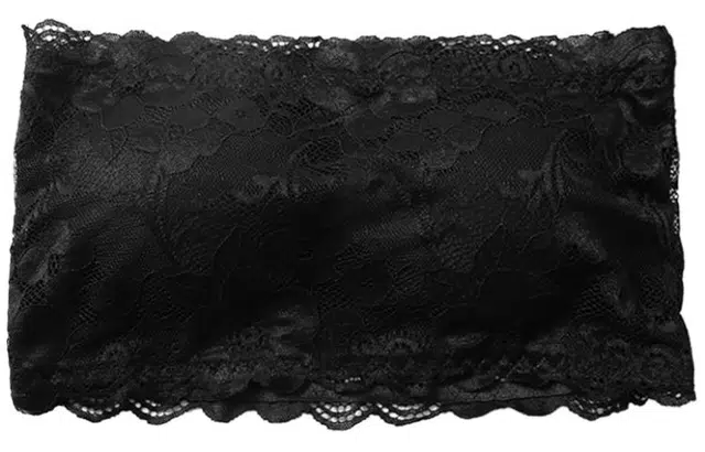 二三二三 蕾丝简约舒适无肩带抹胸内衣 女款 黑色