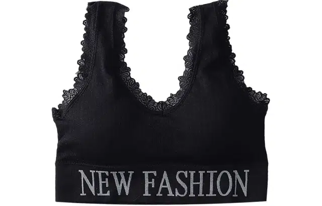 二三二三 字母提花简约舒适无钢圈文胸 女款 黑色