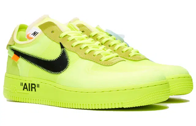 OFF-WHITE x Nike Air Force 1 Part 2 Volt THE TEN