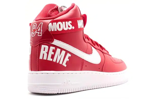 Supreme x Nike Air Force 1 World Famous Red