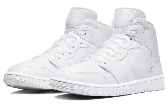 Jordan Air Jordan 1 Mid Triple White