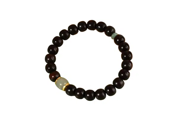 天纵 国潮新中式精致高级小众设计感 高端红木小叶佛珠 名贵木作手串 女款 紫檀