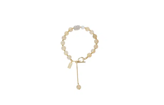 克拉日记 黄水晶 珠子 月光貔貅 转运珠 高级感 小众设计感 琉璃 手串 女款