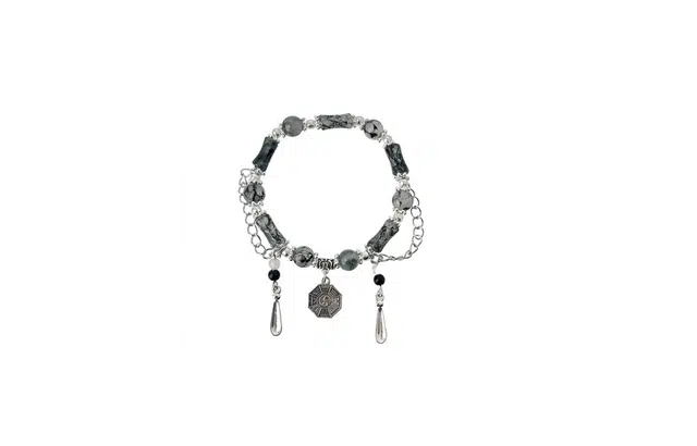 克拉日记 转运珠 太极 八卦 新中式 国风 黑色 水墨 高级感 琉璃 手串 女款