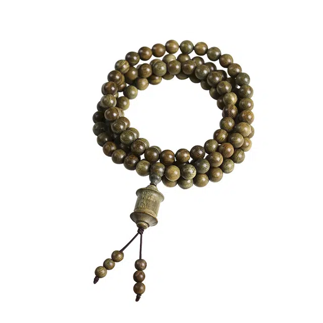 琉堇 新中式转经轮念珠 古风佛珠 招财平安 檀木 木作手串 男女同款情侣款 檀木