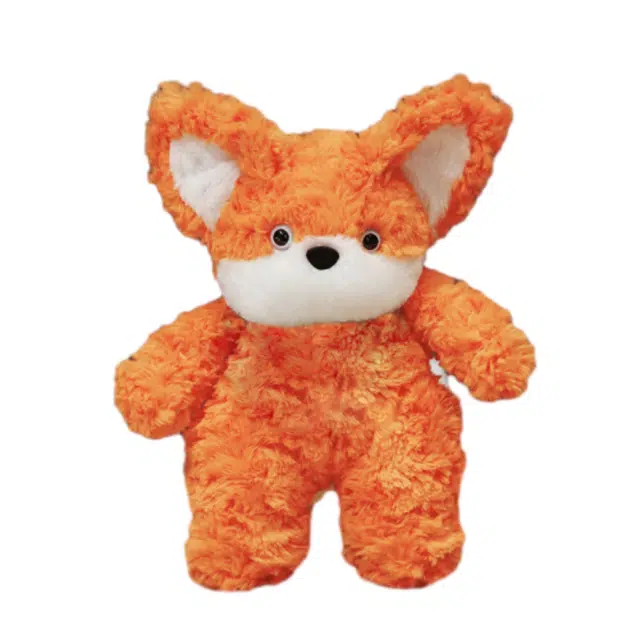 雄俊 可爱晚安狐 彩虹围兜大尾巴狐狸 玩偶 毛绒公仔