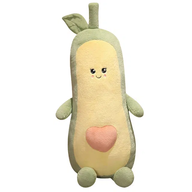 狐狸仙 卡通牛油果抱枕 床头靠枕 玩偶 毛绒公仔