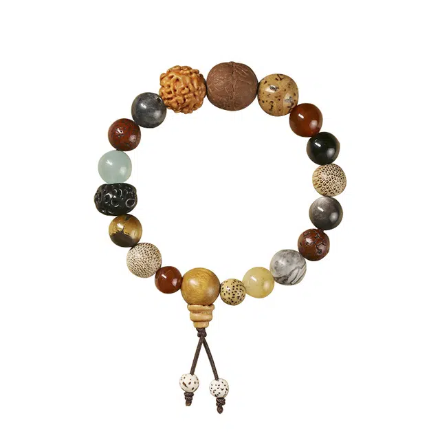 钵提 灵隐十八籽手链佛珠款星月金刚玛瑙多宝 菩提子/菩提籽 手串 男女同款情侣款 礼盒装