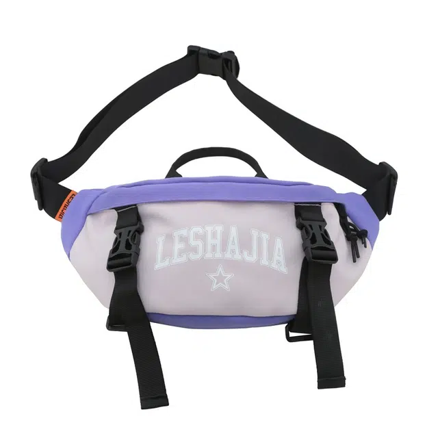 巴朗熊 潮流韩版休闲简约时尚 斜挎包腰包 尼龙 男女同款情侣款 多色