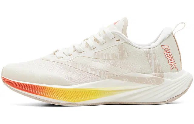 匹克 二次呼吸 晒痕 竞速训练 口粮鞋减震回弹耐磨防滑 低帮跑步鞋 女款 超轻白色