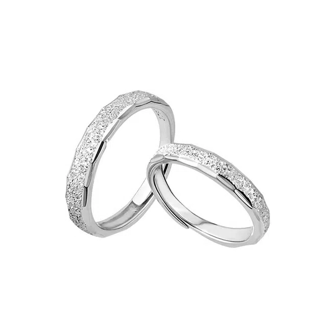 心草 满天星冰川星河 小众素圈 闪烁银河繁星点点 合金 戒指 男女同款情侣款 不撞款精致开口可调节