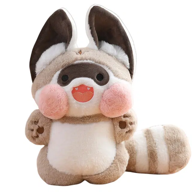 狐狸仙 卡通小浣熊 狐狸崽崽 长抱枕 玩偶 毛绒公仔