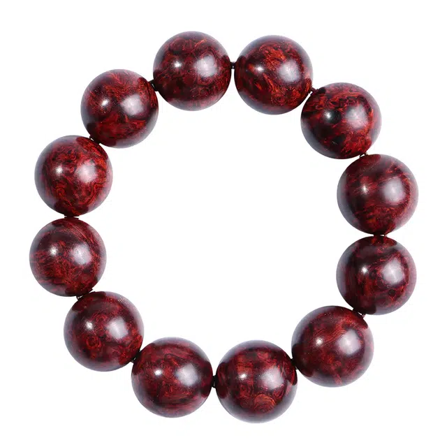 月印百川 收藏级高油高密佛珠 沧桑气质设计素串 小叶紫檀 木作手串 男女同款情侣款 礼盒装