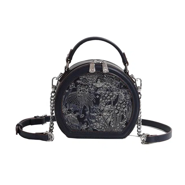MISS GAIL Embroidery Series Grey Bag