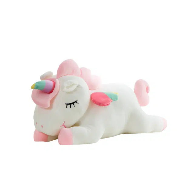 万童乐 可爱独角兽抱枕 长条布娃娃 玩偶 毛绒公仔