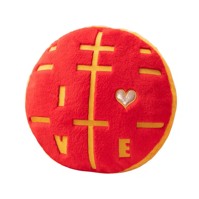 狐狸仙 大红喜字抱枕 一对压床娃娃 玩偶 毛绒公仔