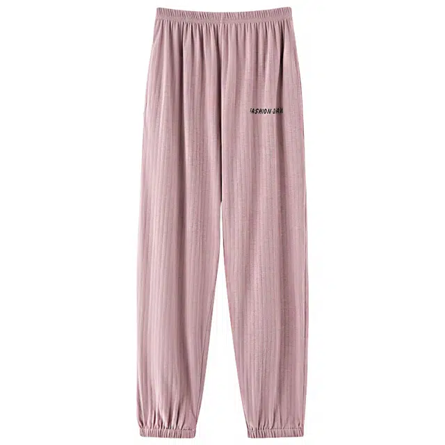 莫代尔 休闲简约长裤舒适可外穿透气睡裤 女款 藕色