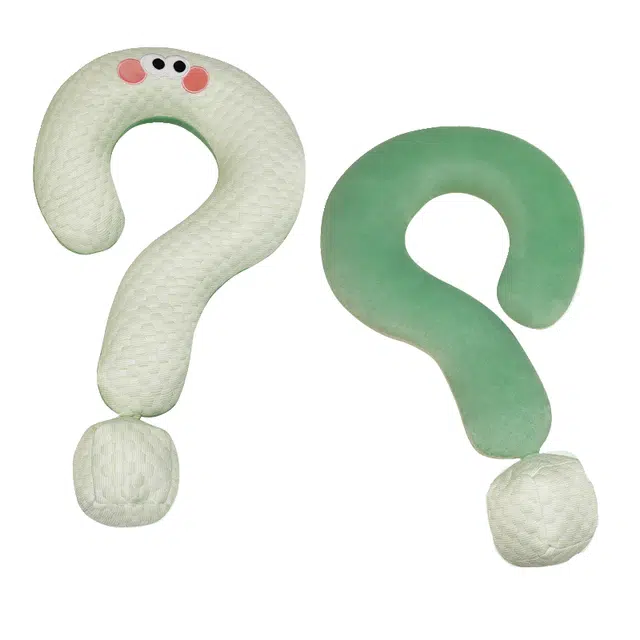 安之静雅 冰豆豆问号抱枕 脖子颈枕 玩偶 毛绒公仔