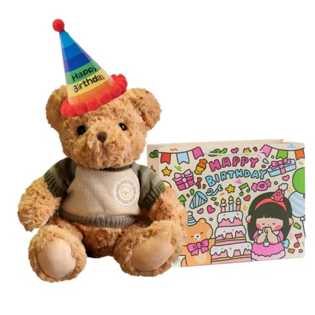 雄俊 复古毛衣泰迪熊 生日熊仔仔 氛围感表白熊  好运祝福大狗熊 可爱抱抱小熊布娃娃 玩偶 毛绒公仔