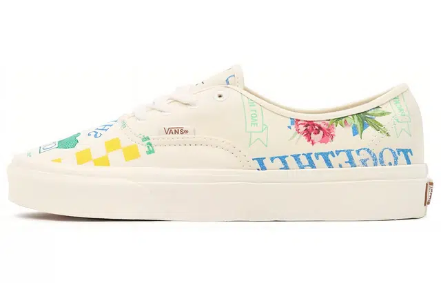 Vans Authentic White Green Blue