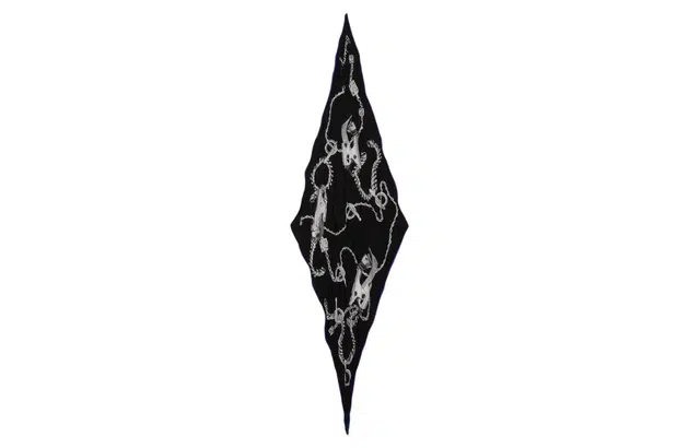 Burberry Printed Silk Scarf Black