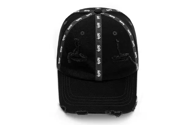 肯默 织带条印花复古破旧街头风 棉 鸭舌帽 男女同款情侣款