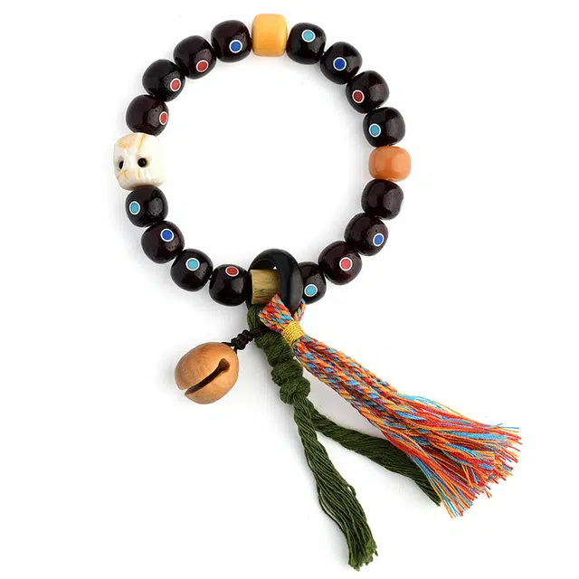 宝罗拉 阿呆木鱼文玩手串 菩提子/菩提籽星月菩提 朱砂供单圈佛珠手链 男女同款情侣款