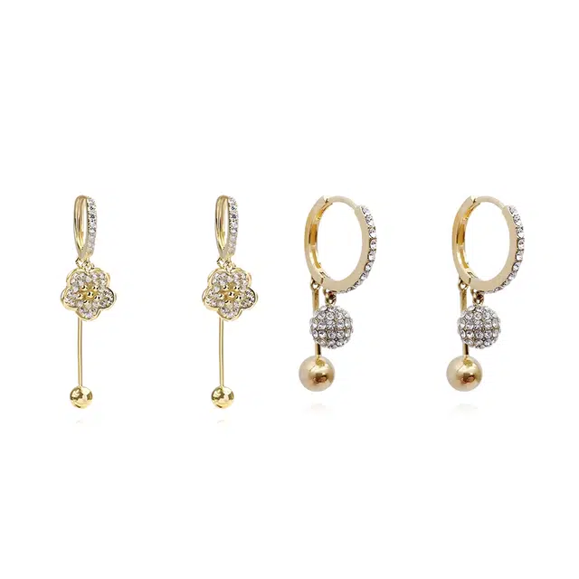 饰伴 小众设计感 简约时尚气质款潮气质网红高级感 合金 耳环 男女同款情侣款